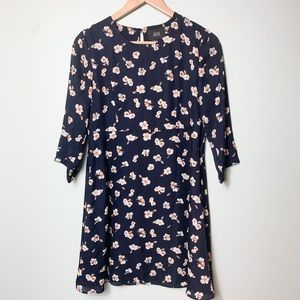 Goldie London Navy Blue Floral Mini Dress
